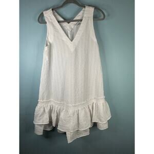Calvin Klein Ruffled A-Line Sundress in white Size 4